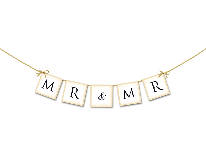 Wedding Banner MR&MR Hochzeits Girlande 64cm