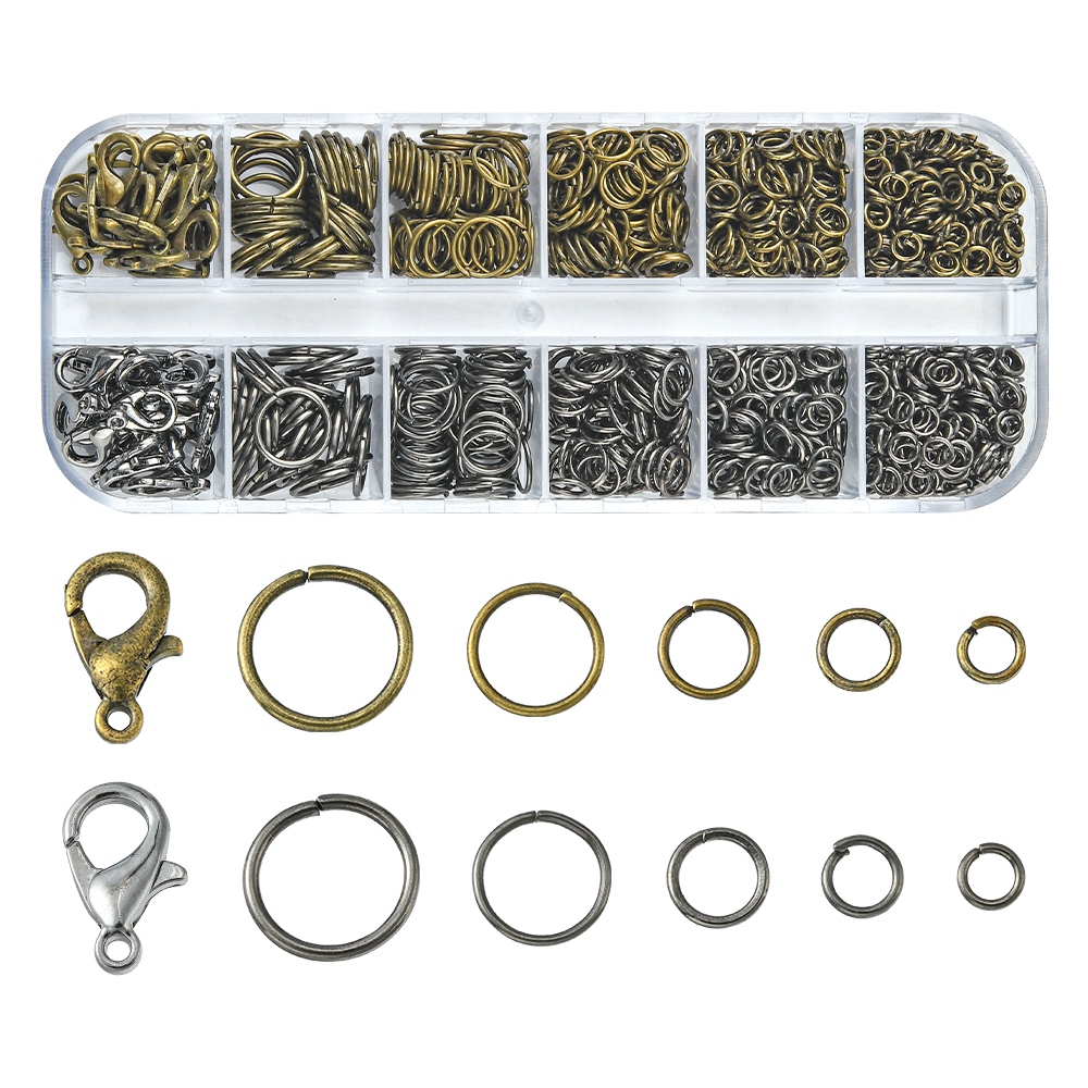 Karabinerverschlüsse Zwischenringe Schmuck-Set 