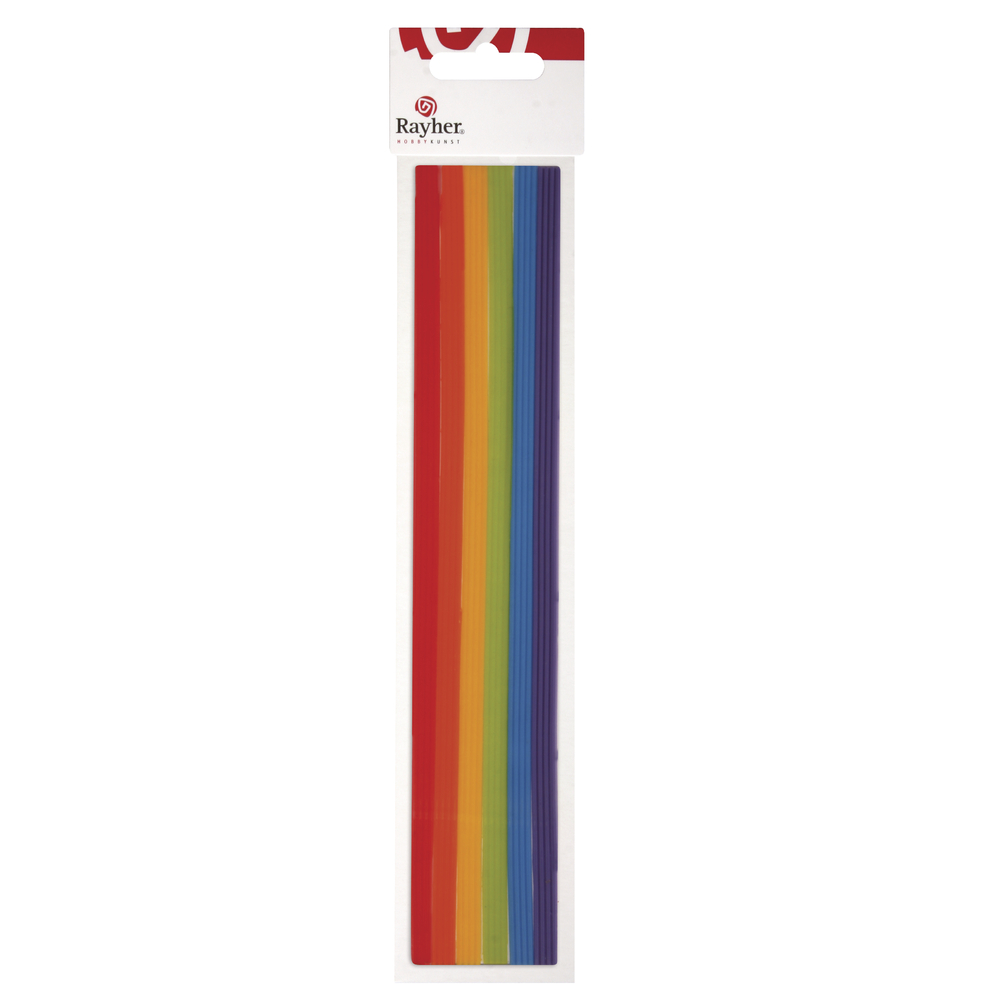 Wachs-Zierstreifen Regenbogen 20cmx1mm 