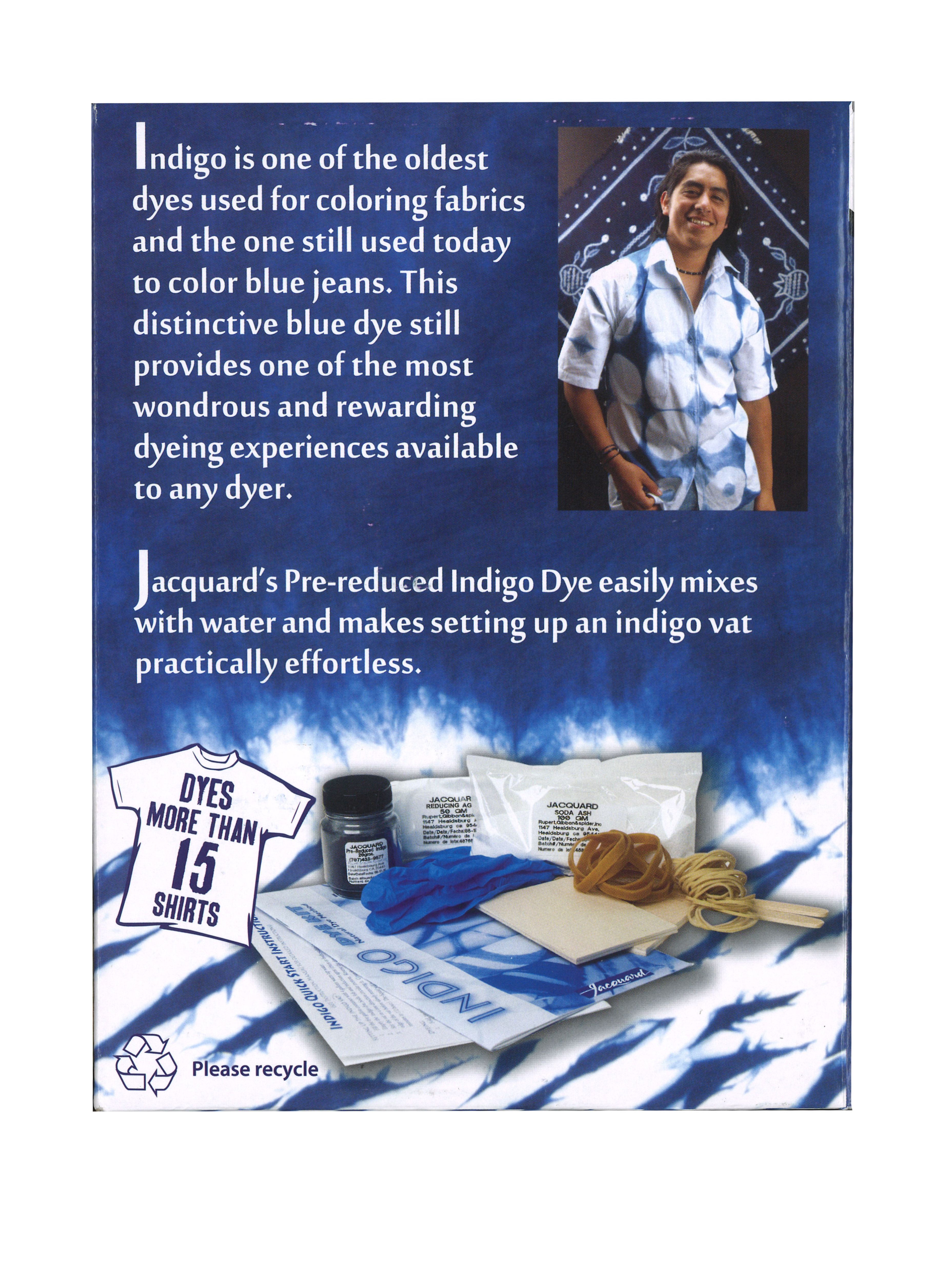 Indigo Tie Die Kit Indigofärbung-natürliche Färbemethode 