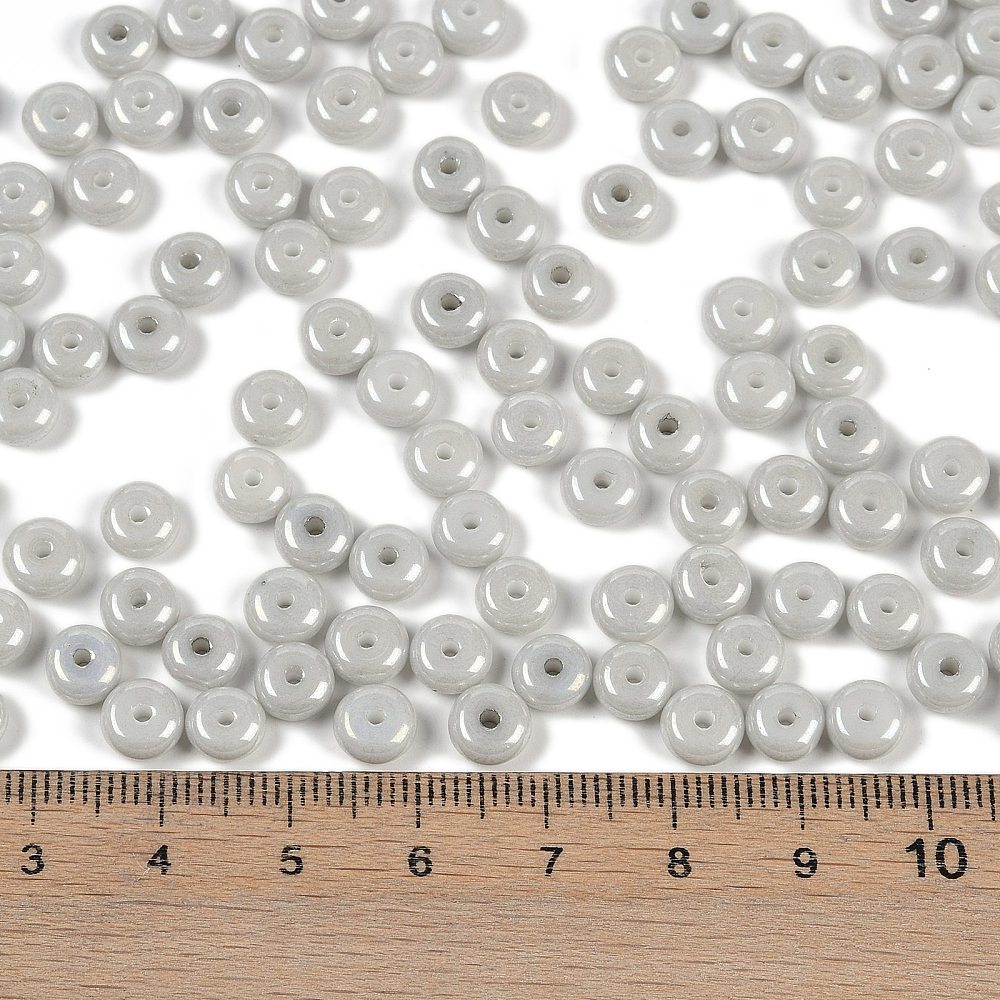 Glasperlen Donut Rondell opak Pastell 6,5x3mm 100 Stück Glasperlen Donut Rondell opak Pastell 6,5x3mm 100 Stück