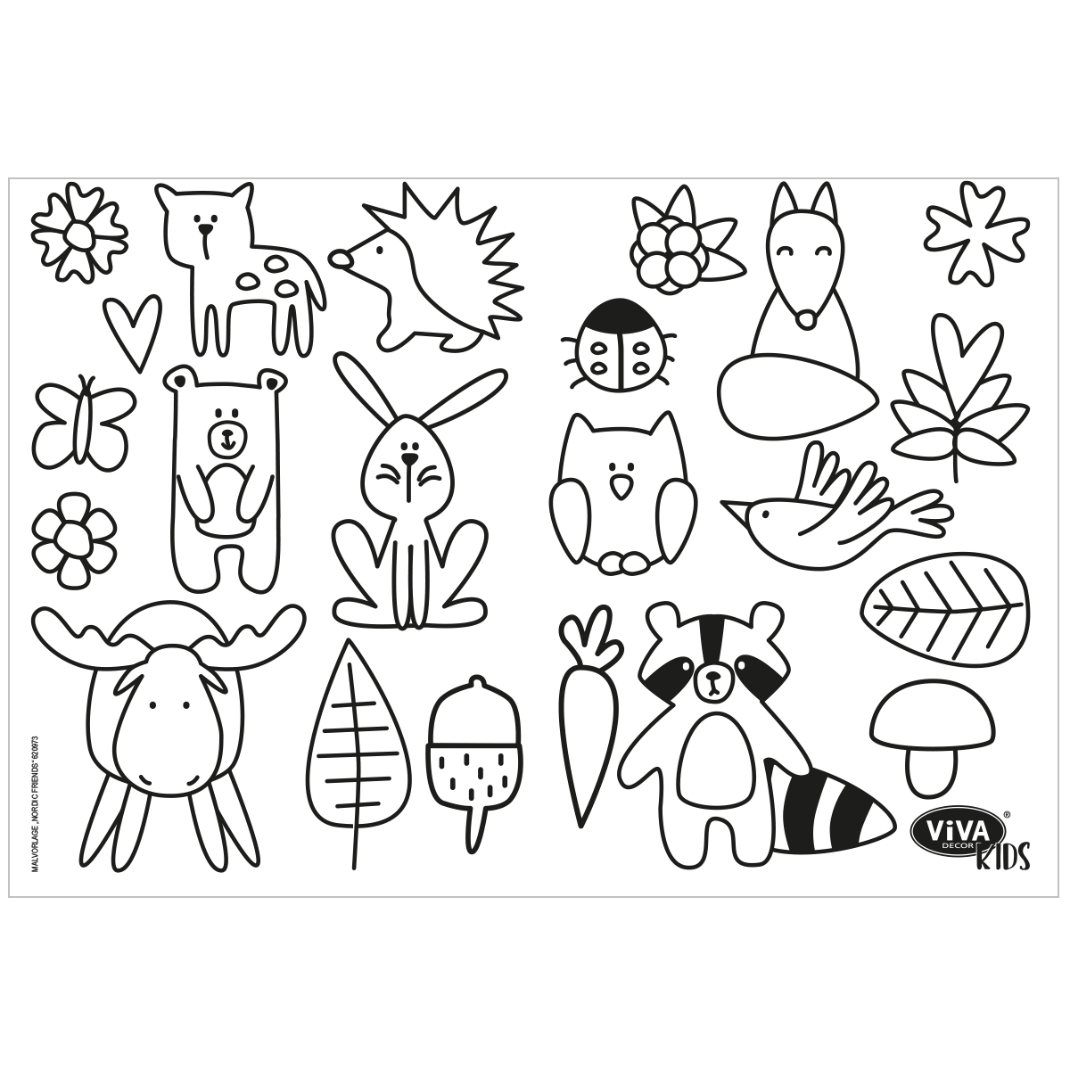 Window Color Viva Decor Kids Nordic Friends Set 8teilig
