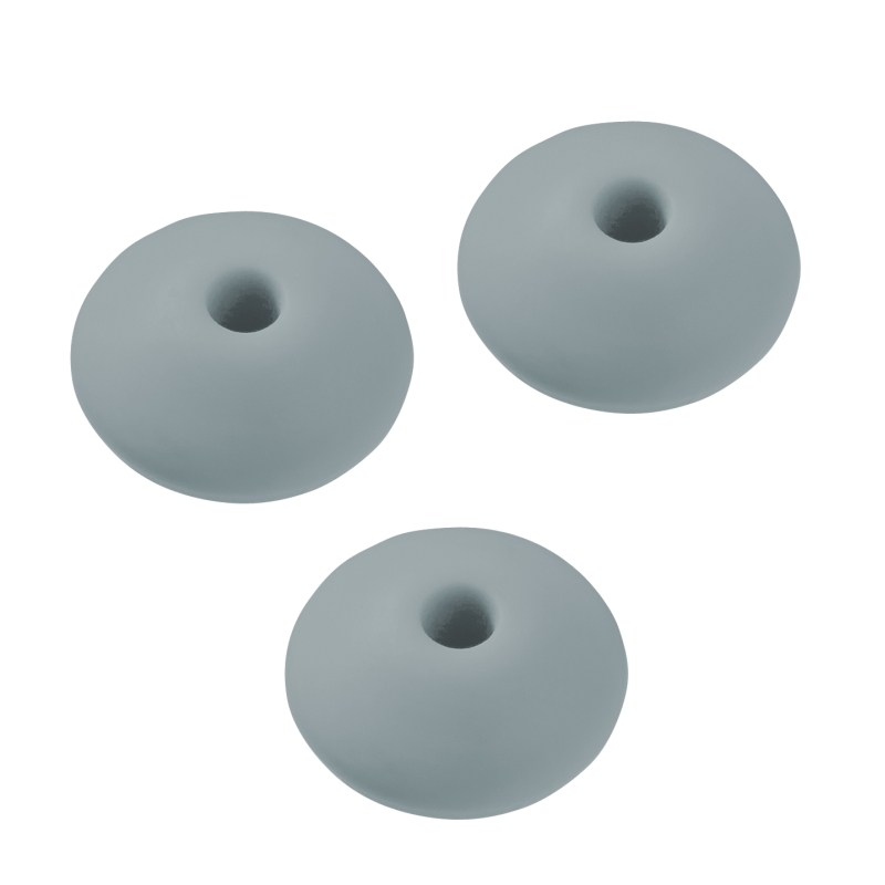 Schnulli-Silikon Perlen Linse 12mm 6 Stück Schnullerketten-Perle