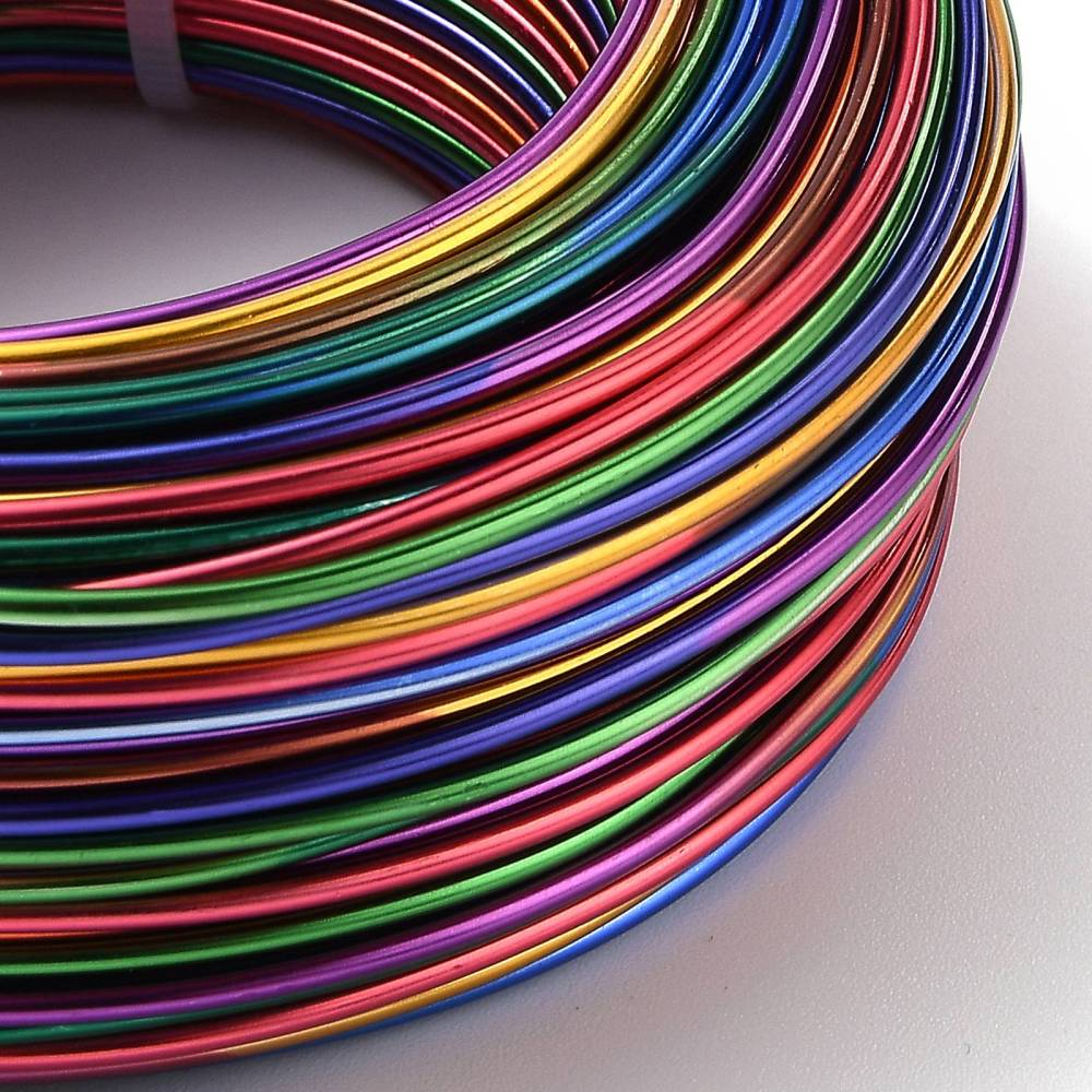 Aludraht 2mm multicolor, 5-färbig, 58m/Rolle