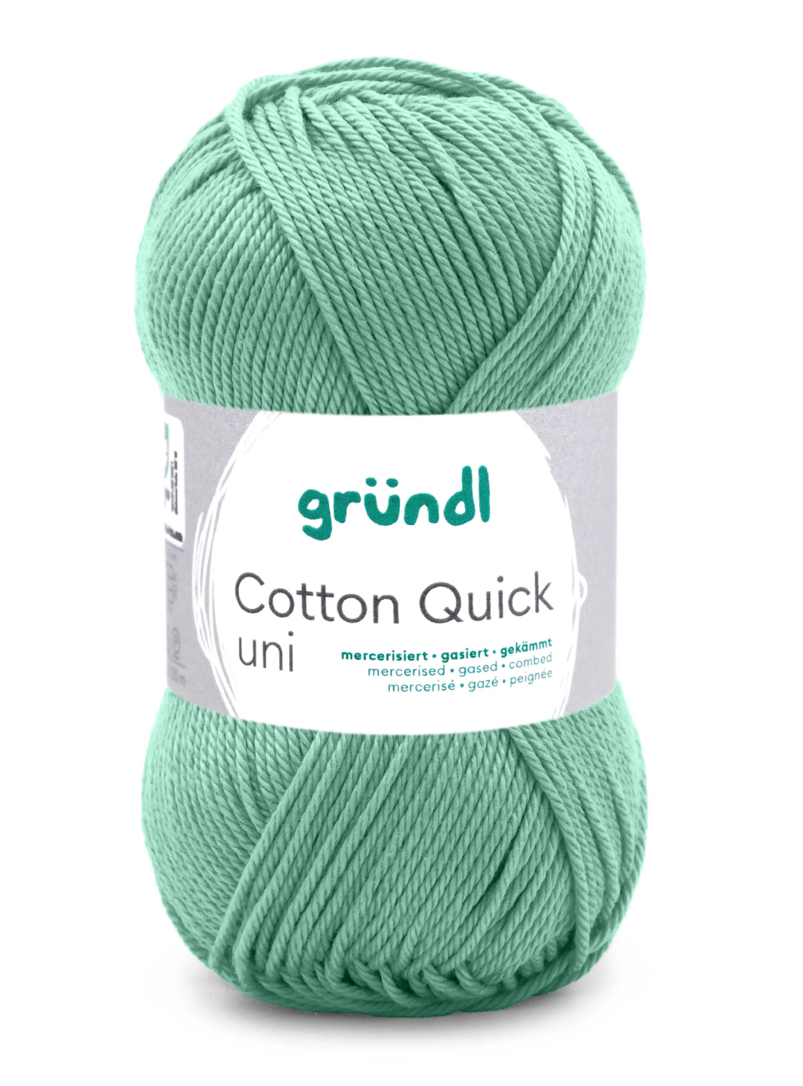Cotton Quick Uni APFELGRÜN 100 % Baumwolle mercerisiert gasiert gekämmt 50g/125m