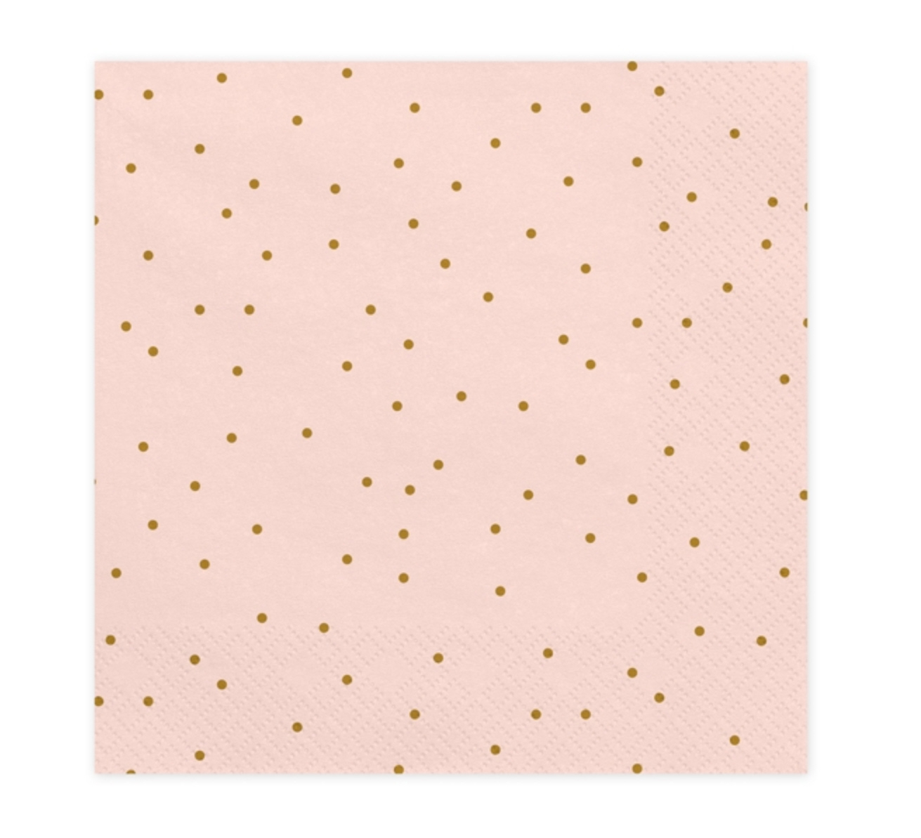 Serviette rosa gold gepunktet 33x33cm 20 Stk. 