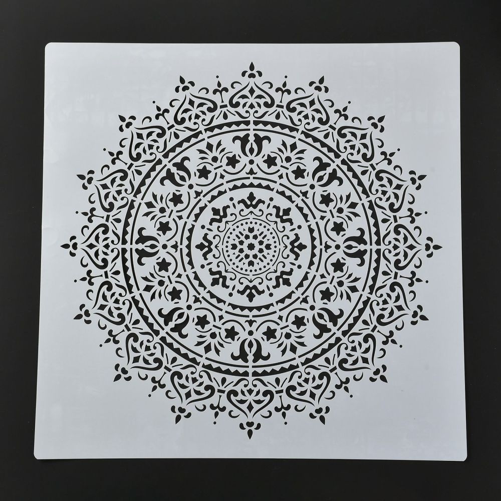 XL Schablone Mandala 50x50 cm