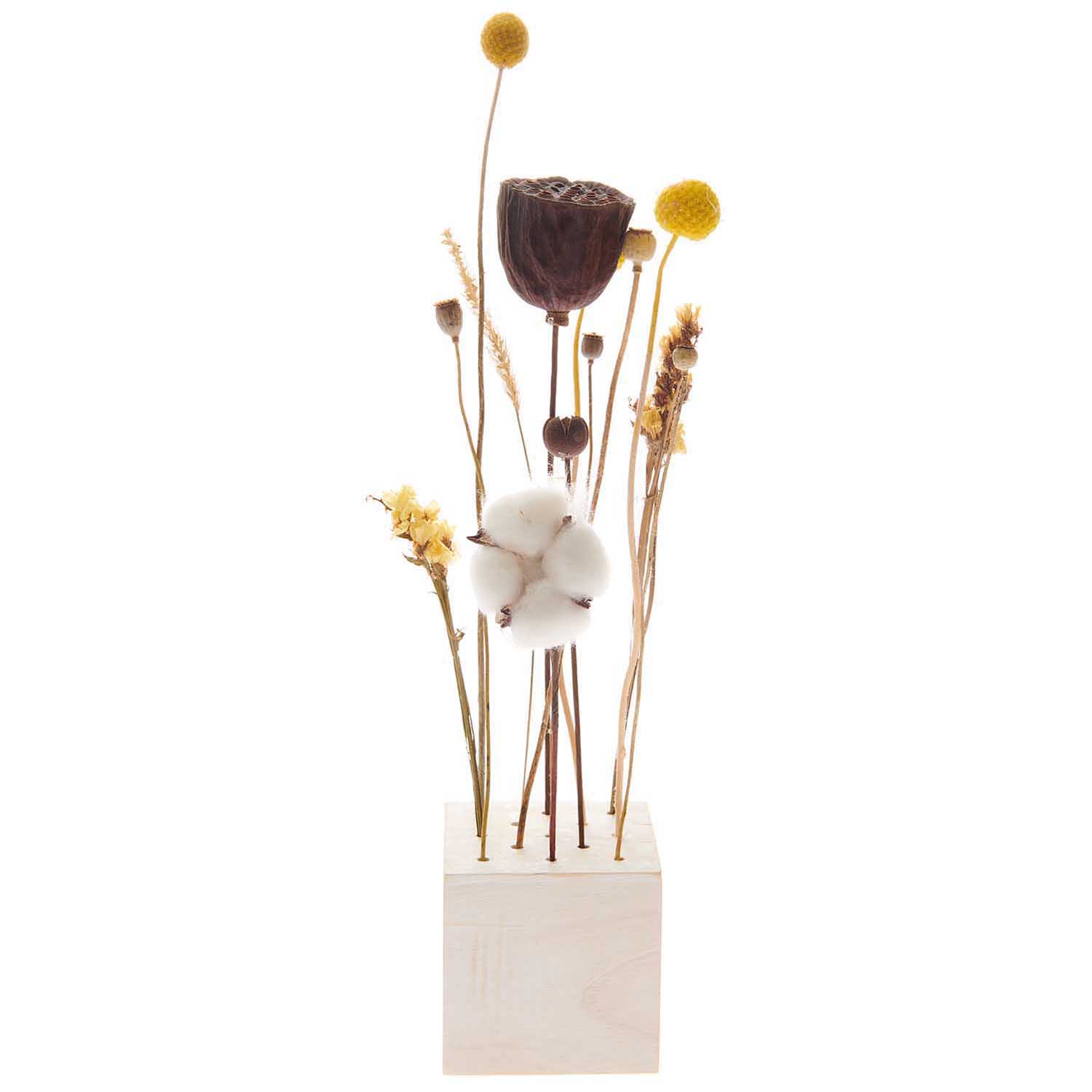 Trockenblumen Set Dried Flowers  gelb 33cm