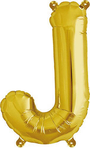 Foil Balloons Folienballone Alphabet ABC Buchstaben Zahlen gold 14"