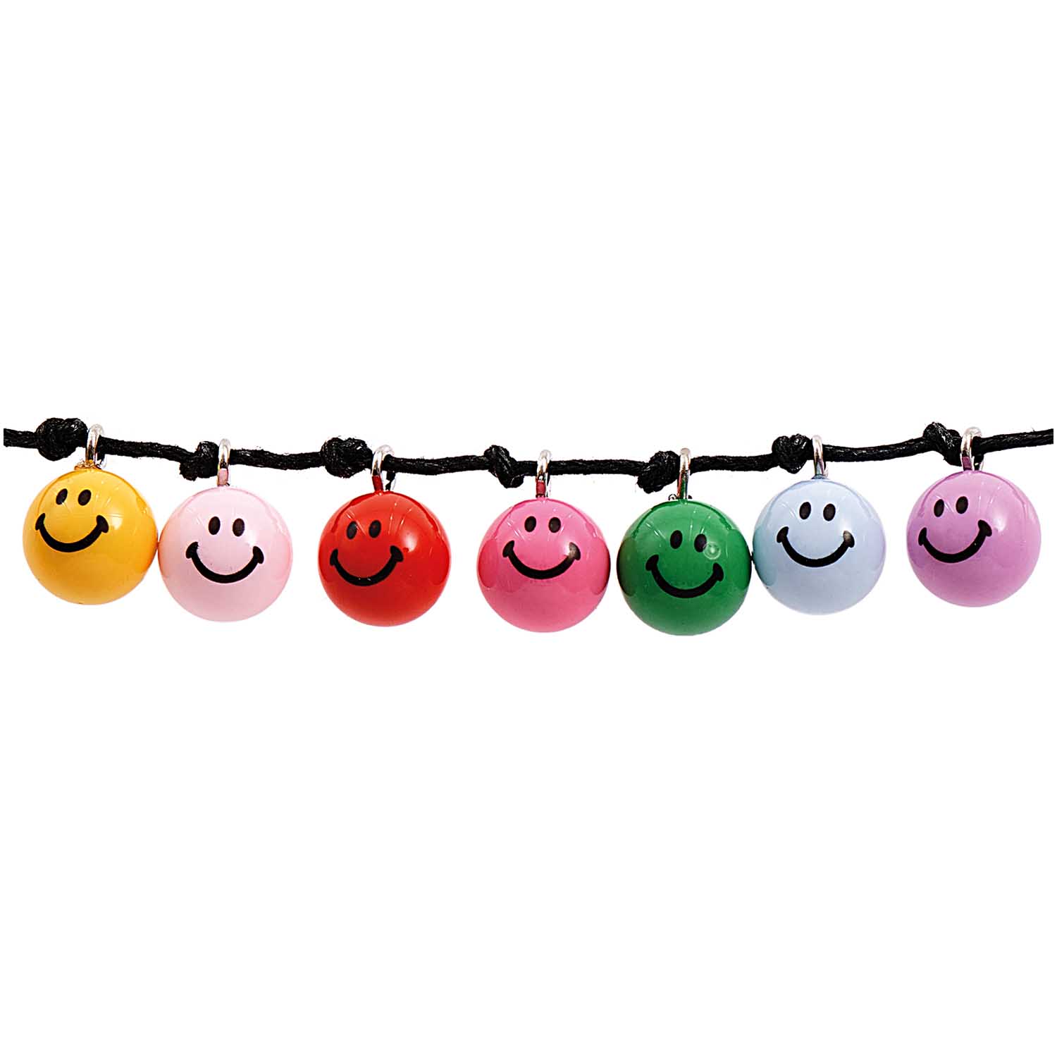 Smiley® Originals Perlen rund mit Anhänger rainbow 10mm 21 Stück