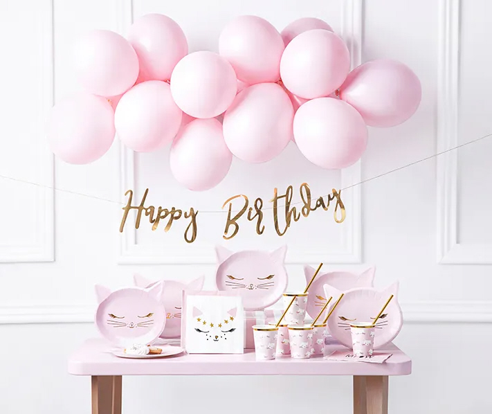 Happy Birthday Banner aus Spiegelpapier ROSÉGOLD 16,5 x 62 cm Happy Birthday Banner aus Spiegelpapier ROSÉGOLD 16,5 x 62 cm