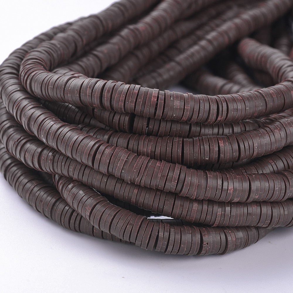 Heishi-Perlen Polymerclay Perlenscheiben 6x1mm 380-400Stk/Strang