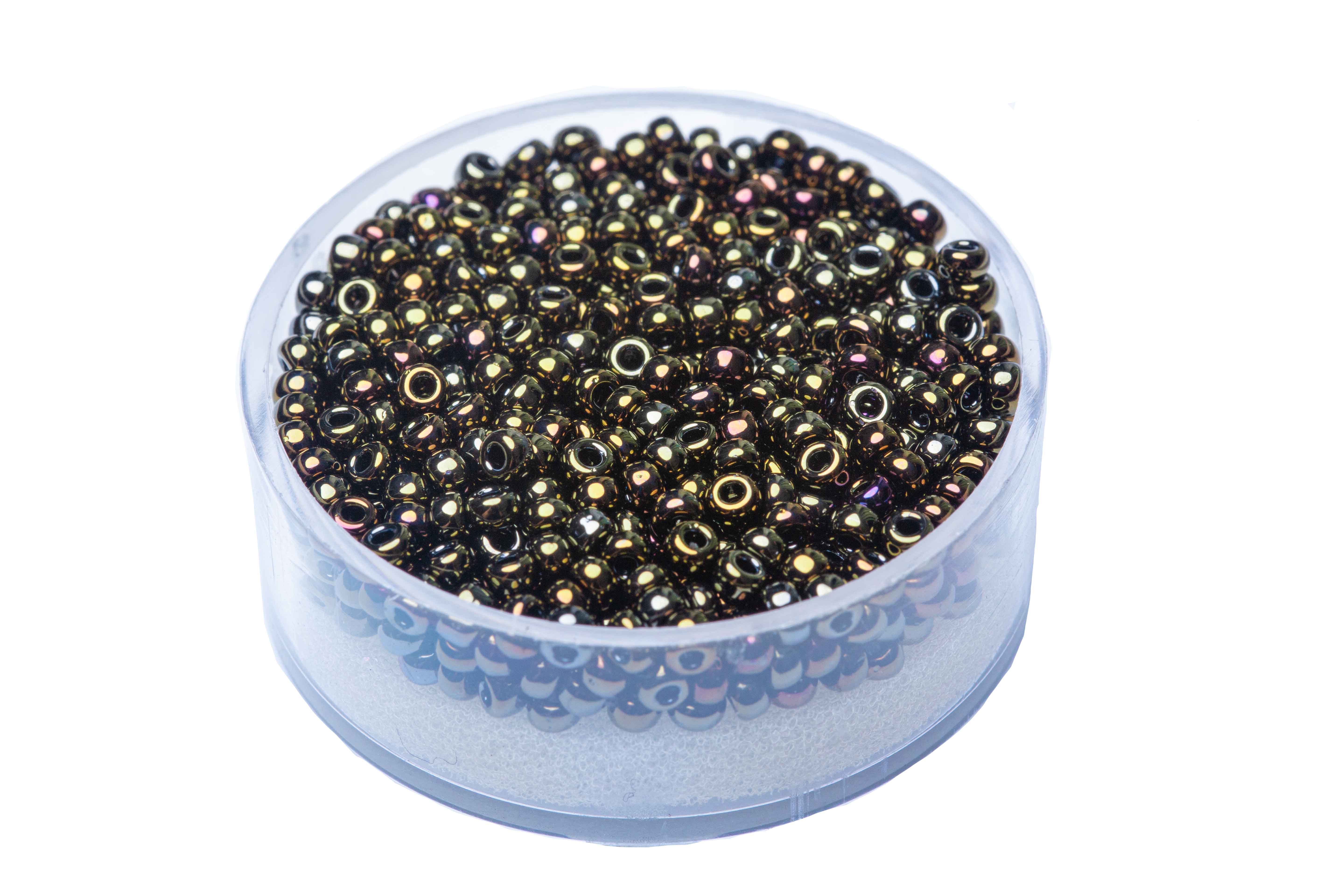 Japanische Miyuki Beads Rocailles metallic metallic green iris 2,5mm 12g