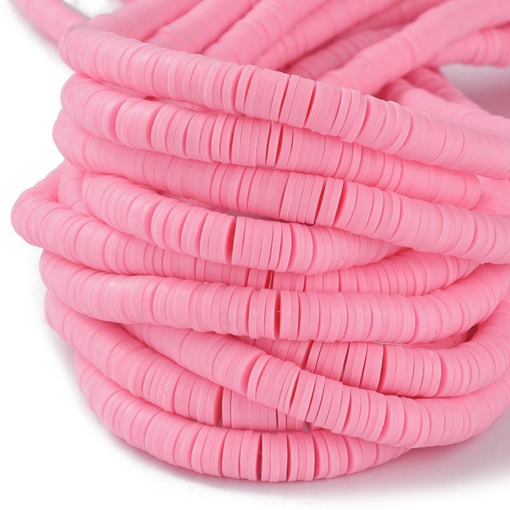 Heishi-Perlen Polymerclay Perlenscheiben 4x1mm 380-400Stk/Strang Heishi-Perlen Polymerclay Perlenscheiben 4x1mm 380-400Stk/Strang