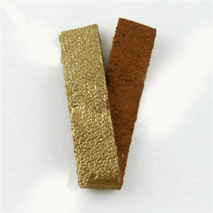 Lederband 10x1 mm flach, gold/braun, 1 m