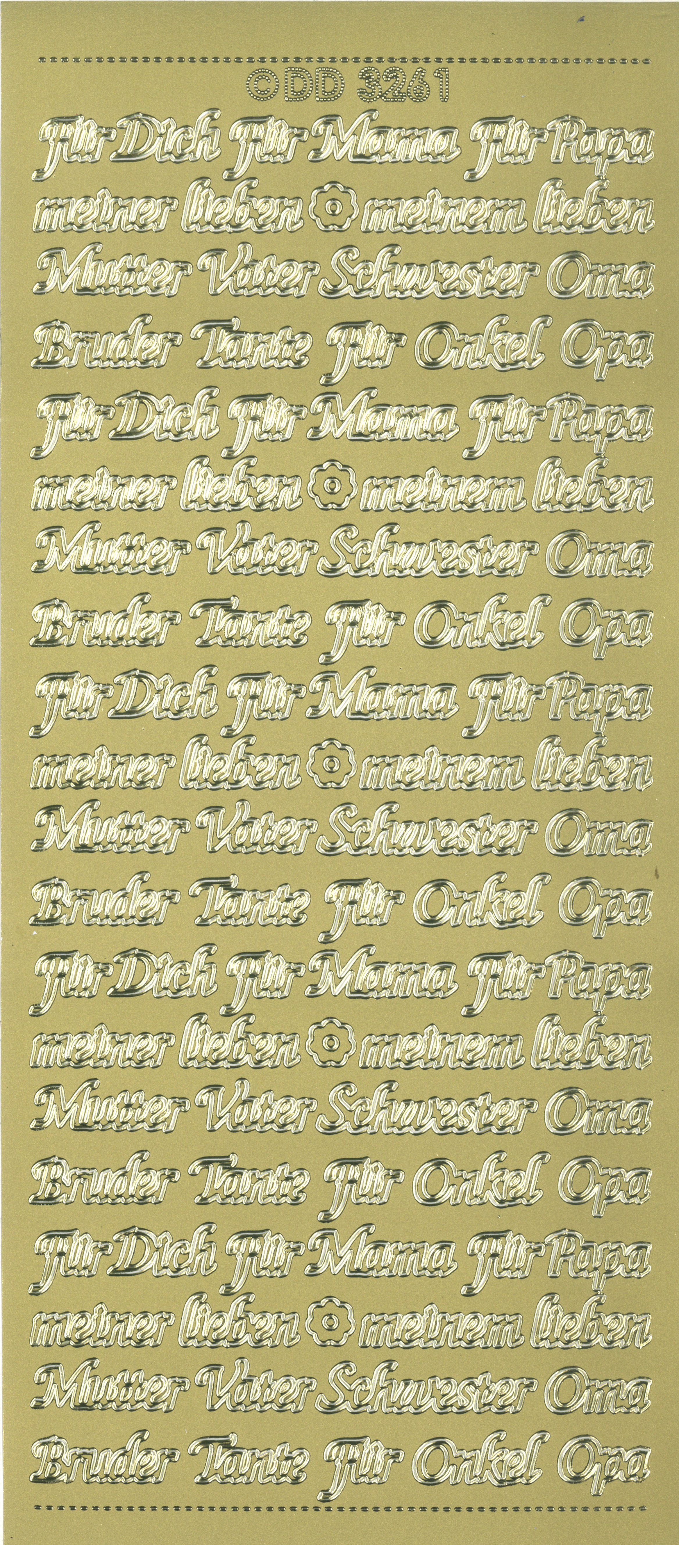 Shiny Outline Stickers Für Dich 1 Bogen 23x10cm Shiny Outline Stickers Für Dich 1 Bogen 23x10cm