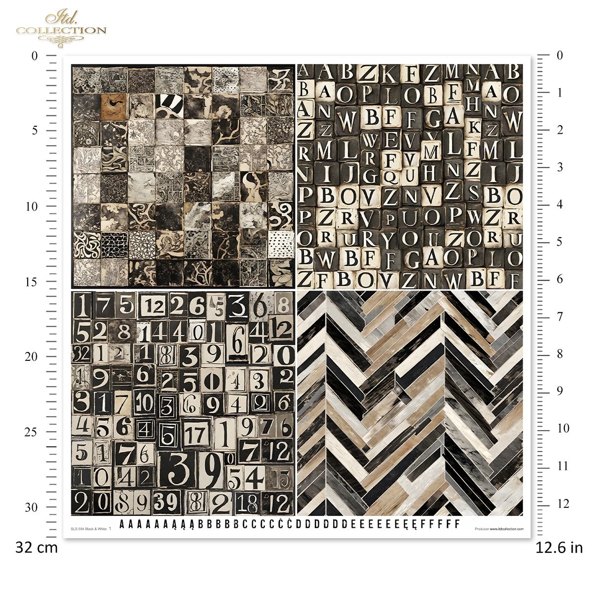 Scrapbooking Papierset Black & White 11 Bögen FSC Recycled 200g/m² Scrapbooking Papierset Black & White 11 Bögen FSC Recycled 200g/m²