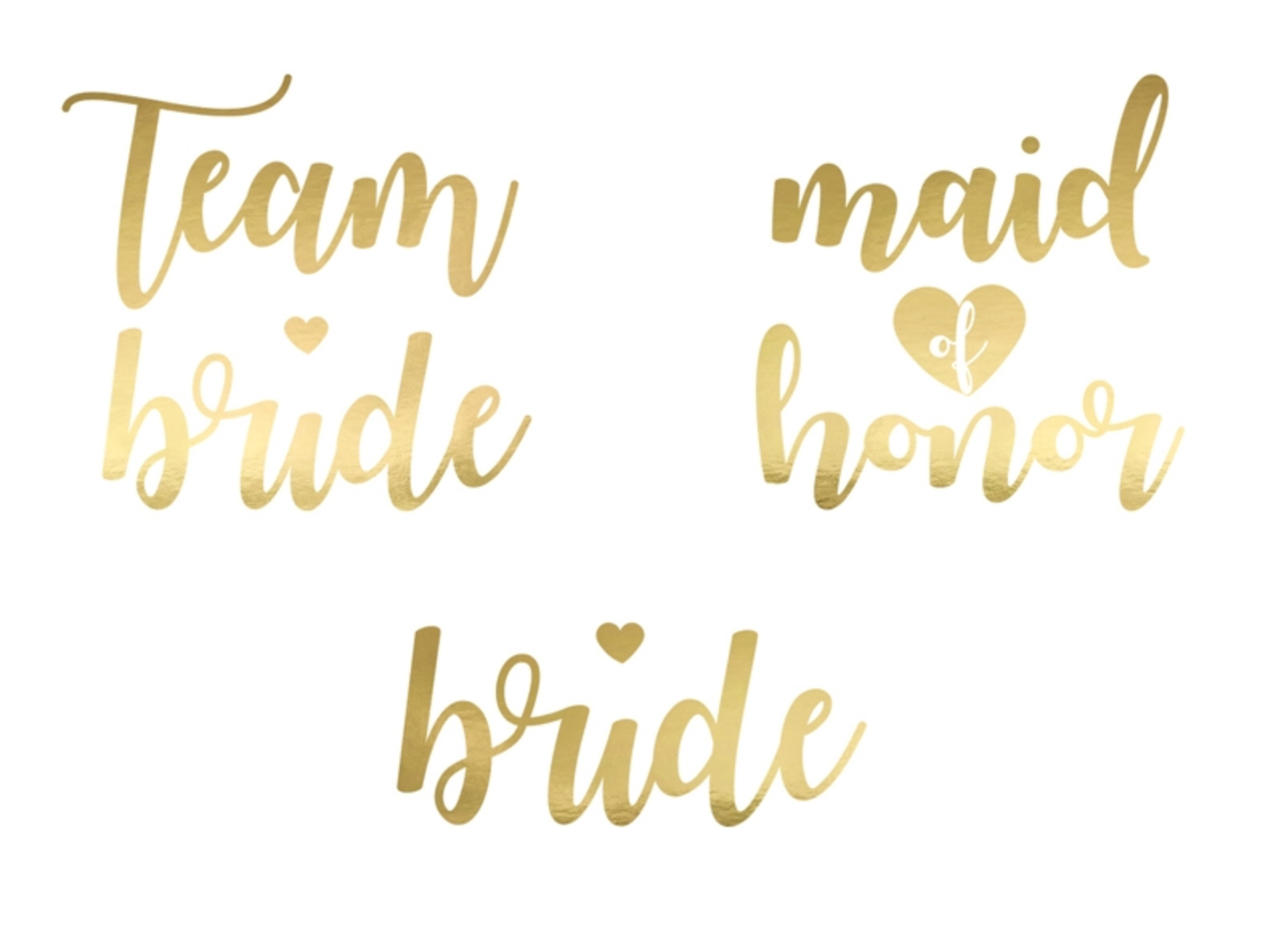Team Bride Temporary Tattoos Bachelorette Party 13 Stück 