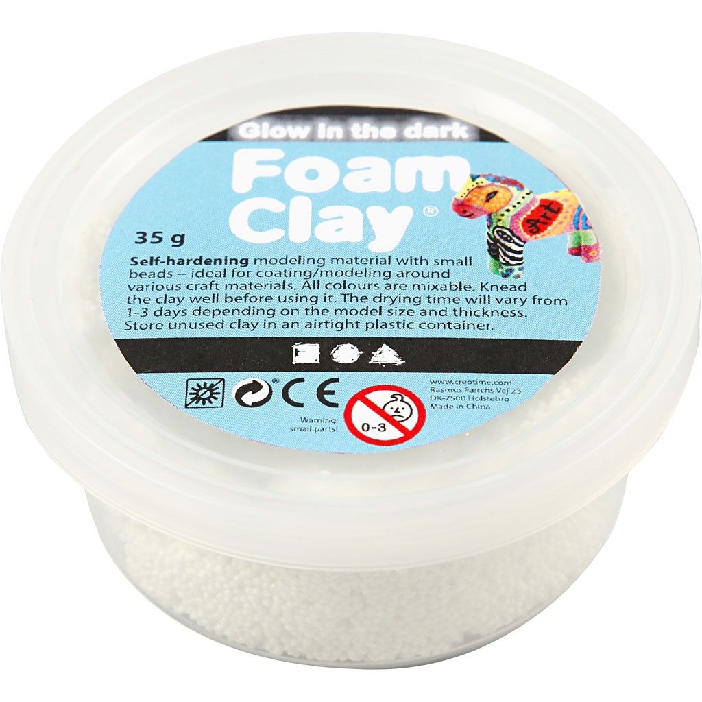 Foam Clay, 35 g lufttrocknende Modelliermasse mit kleinen Kügelchen