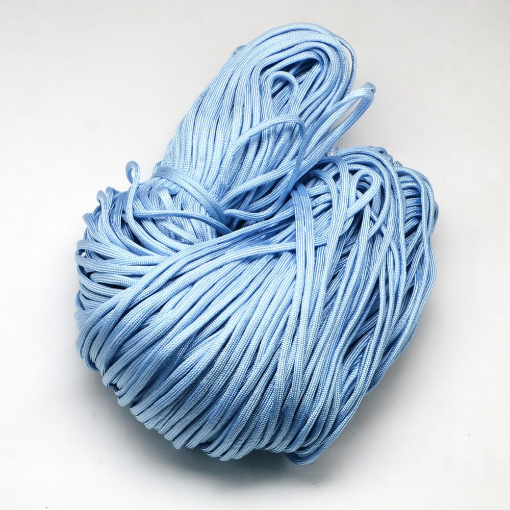 Paracord Kordel UNI HIMMELBLAU einfärbig 4mm 6,4m/ Bund 
