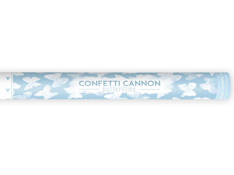 Konfettikanone Schmetterlinge weiß  Konfetti-Shooter Confetti Cannon