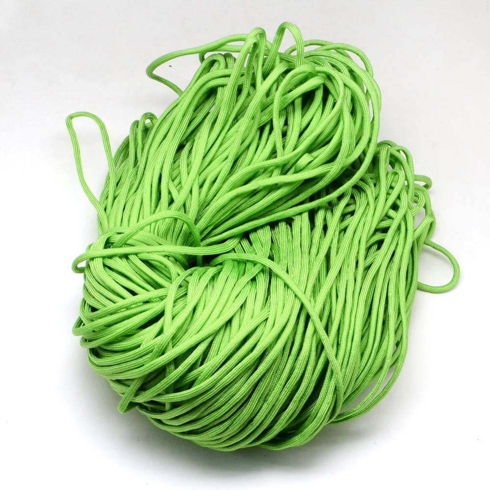 Paracord Kordel UNI APFELGRÜN einfärbig 4mm 6,4m/ Bund 
