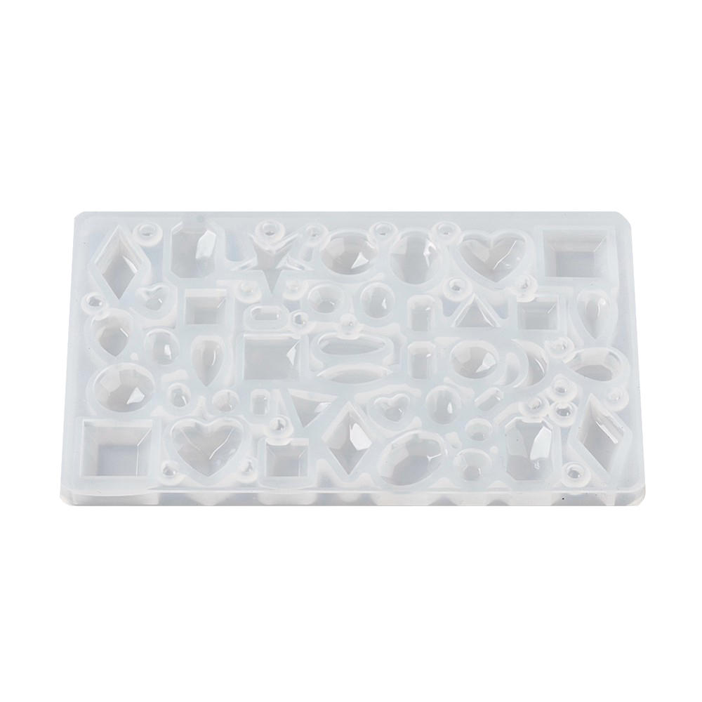 Silicone Moulds Mixed Shape Clear, 106x66x6mm 2~12.5mm Innendurchmesser