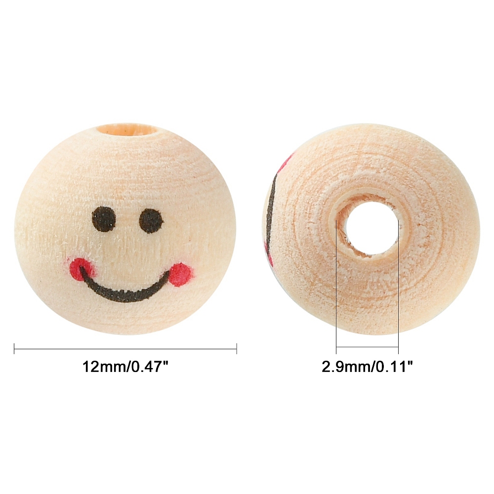 Holzkugel mit Gesicht bedruckt lachend 12mm 30 Stück Holzkugel mit Gesicht bedruckt lachend 12mm 30 Stück