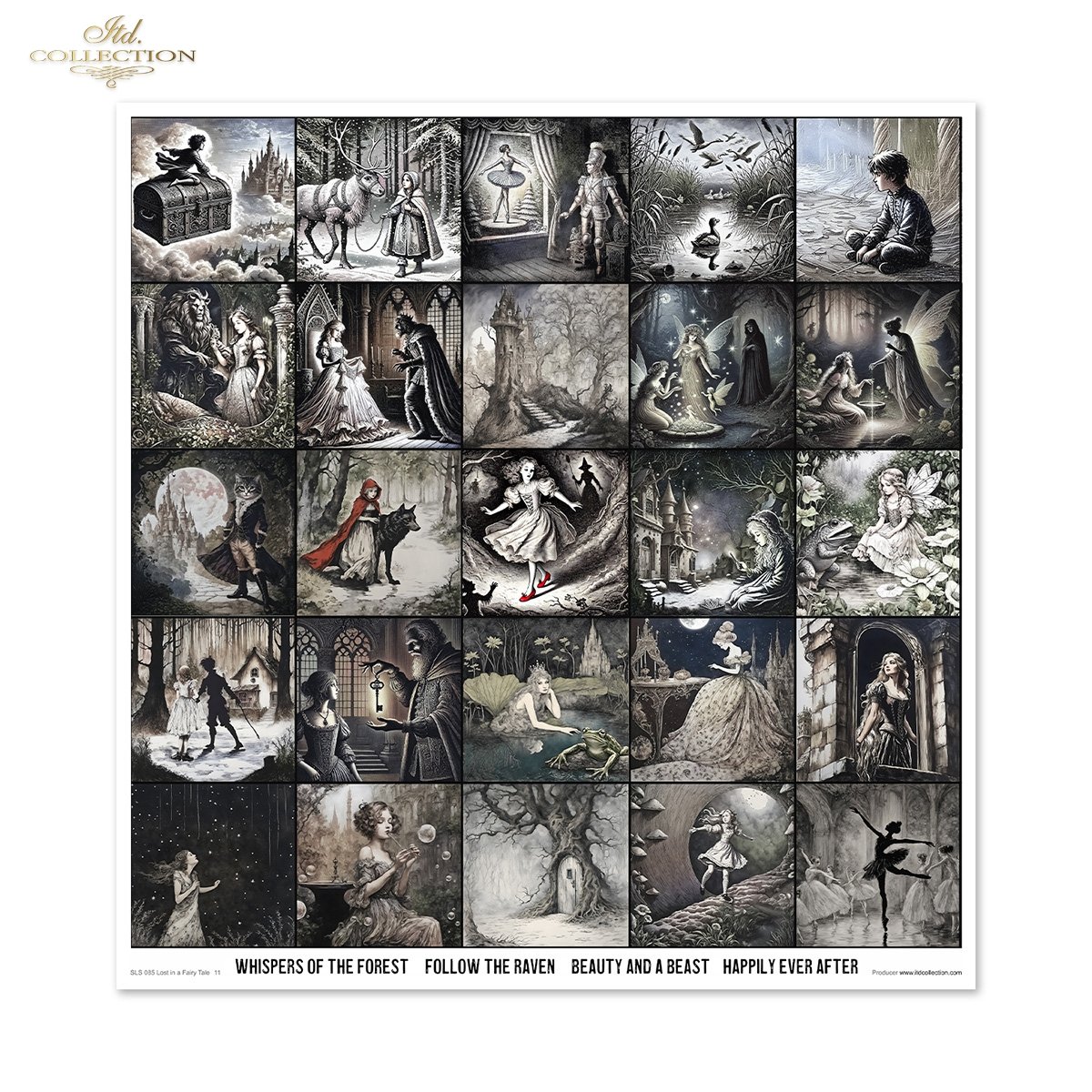 Lost in a Fairy Tale Scrapbooking Papier-Set  200 g/m2 310x320 mm 11 Bögen