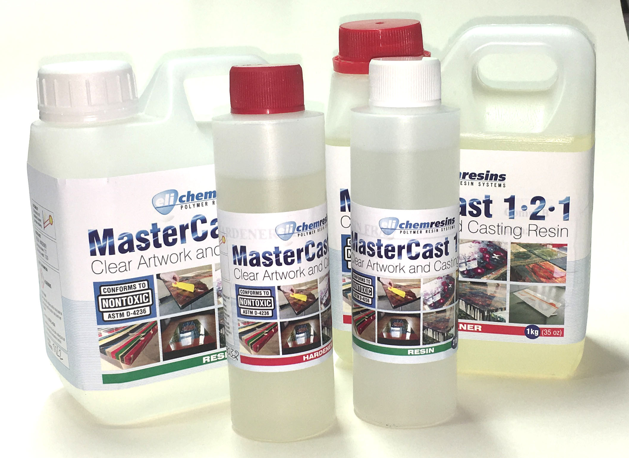 MasterCast 1-2-1, Klares Epoxid-Harz, UV-stabilisiert, Resin, Kunstharz, Gießharz und Härter, per Set Epoxidharz Art Resin 