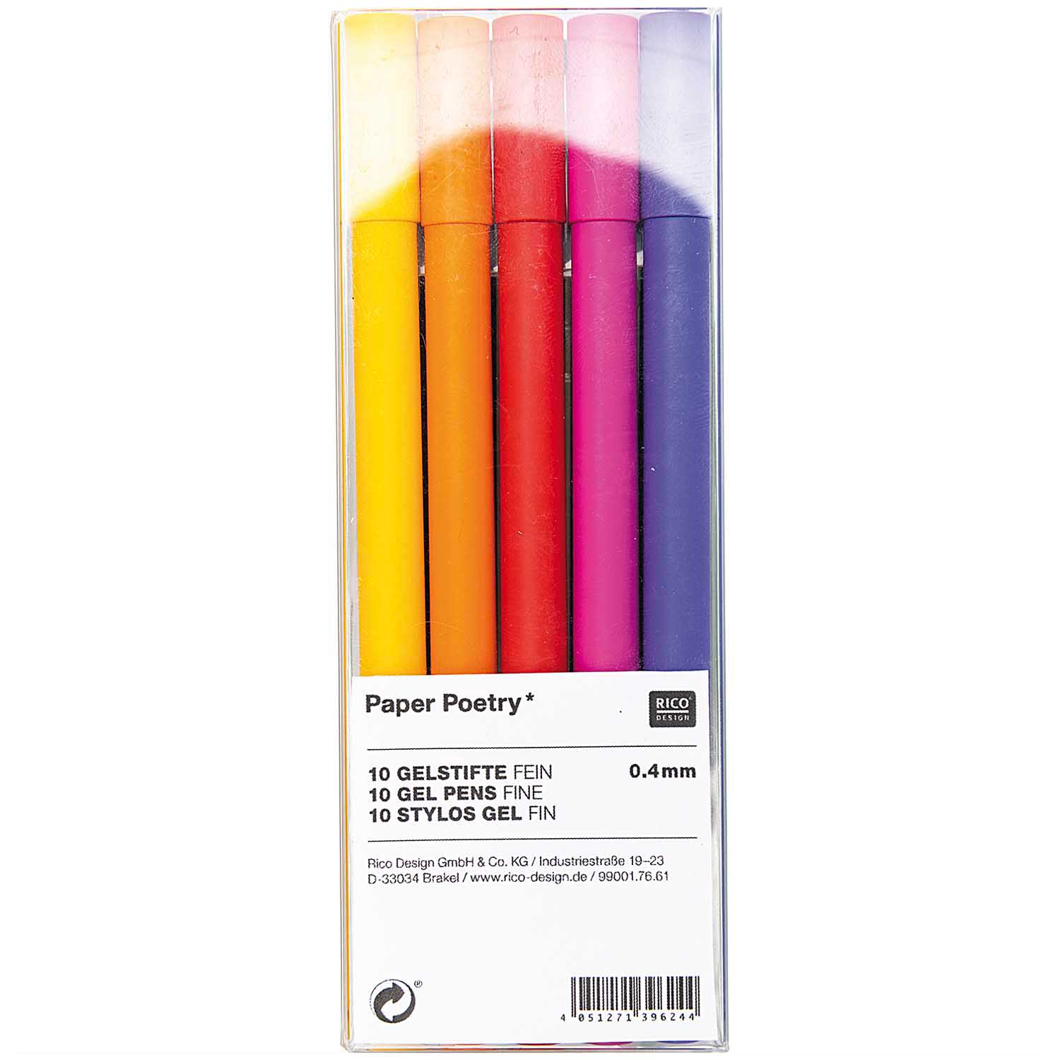 Gelstifte-Set fein 10 Stück 0,4mm Stylo Pen