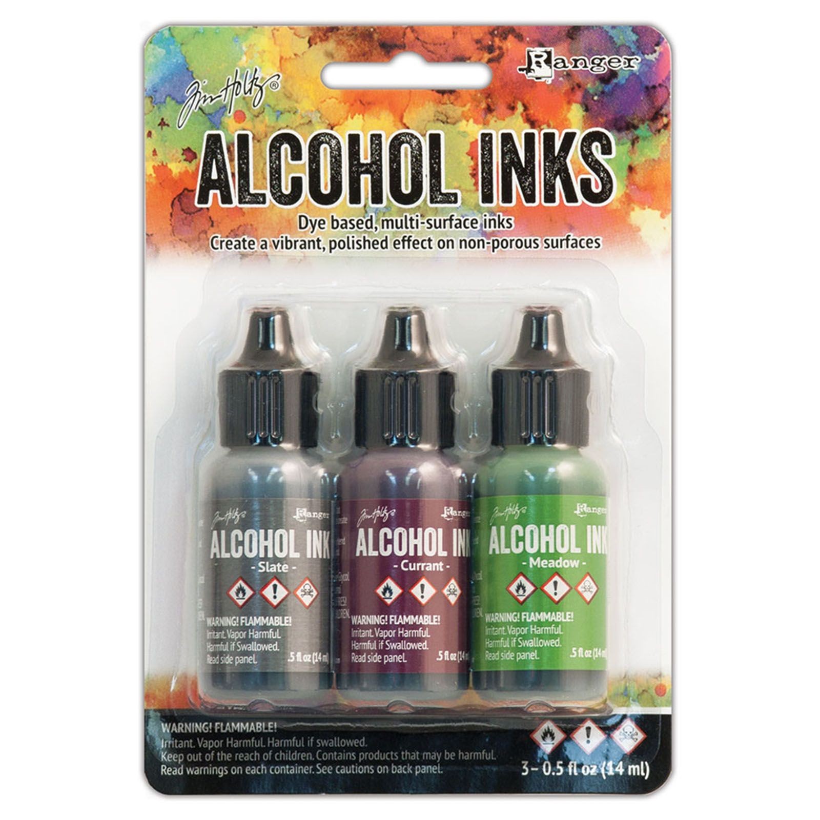 Tim Holtz Alkoholtinten Alcohol Inks Set 3 Stück á 14ml Cottage Path