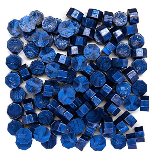 Siegelwachs Pastillen pearlized blau, 100 Stk./Beutel
