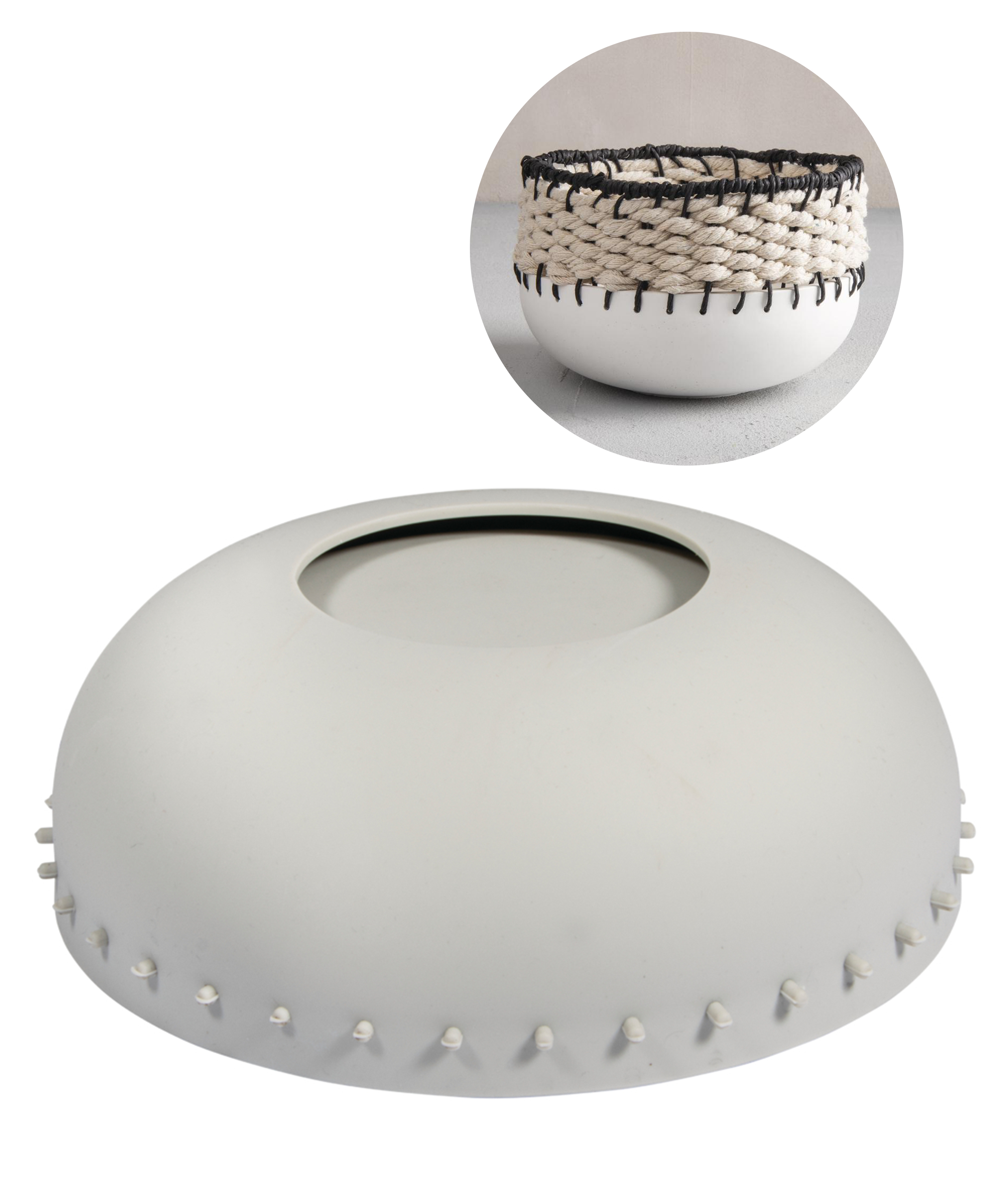 Silikon Gießform Schale 18cm mit Lochrand ø 18cm x H 6cm