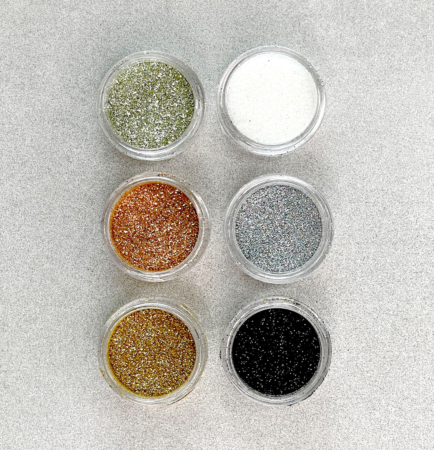 Resin Craft Glitter-Set fein neutrale Farben 6 Dosen á 1,8g 