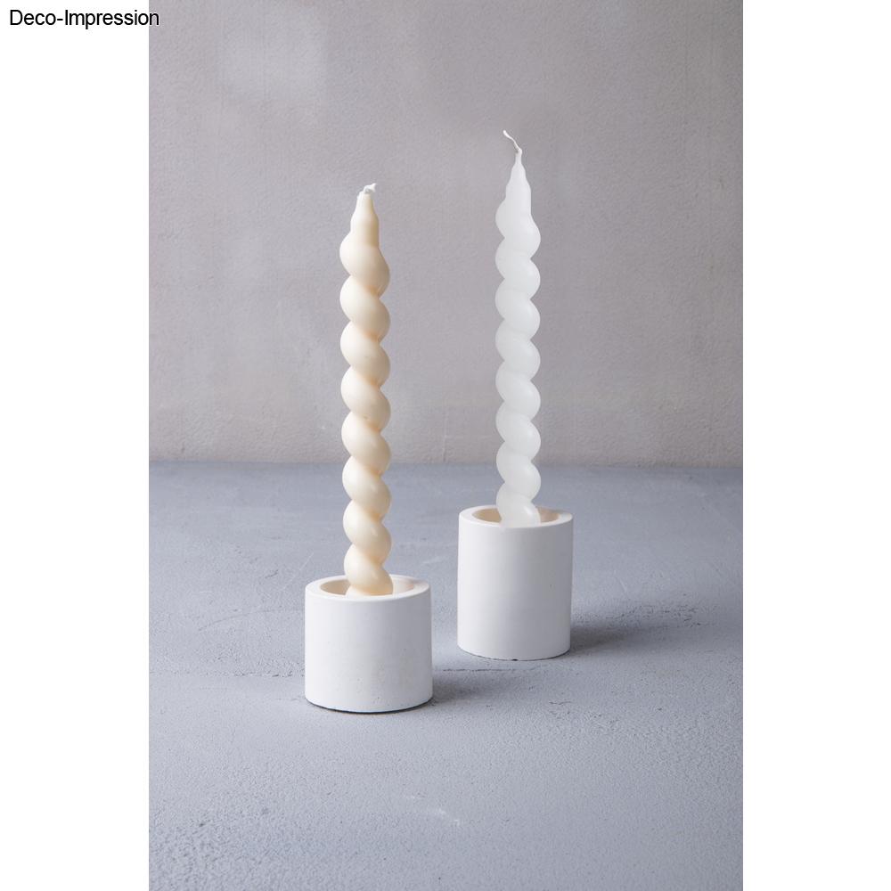 Silikon-Gießform Stabkerze gedreht ø 2cm Höhe 19,5cm 2-teilig Silikon-Gießform Stabkerze gedreht ø 2cm Höhe 19,5cm 2-teilig