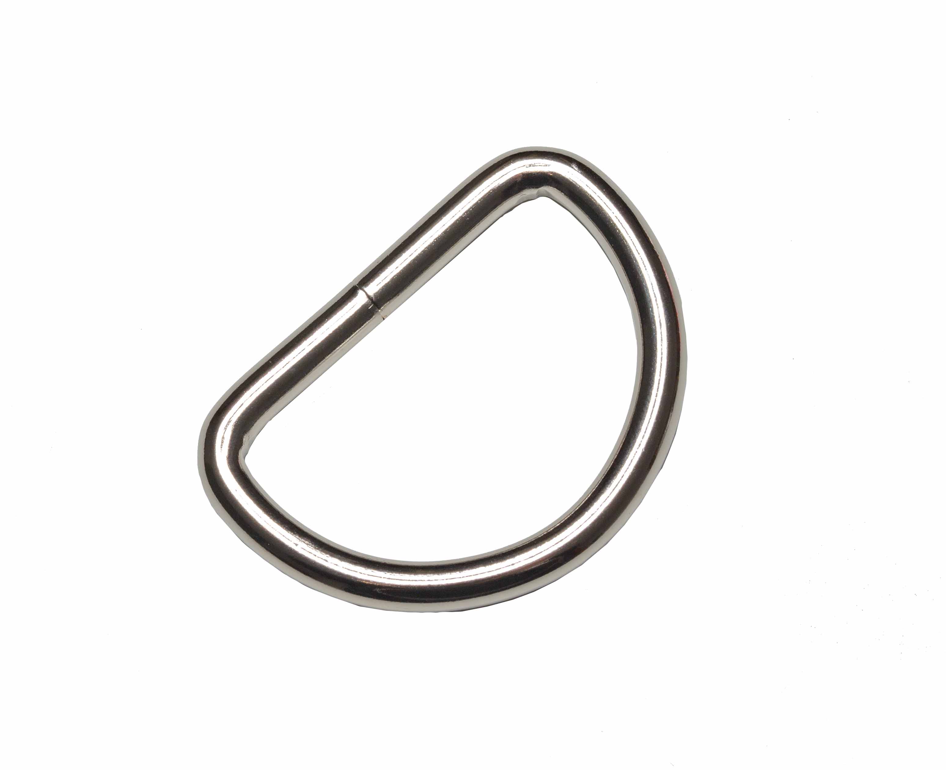 Metall-Halbring, 25 mm, silber, 2 Stück D-Ring