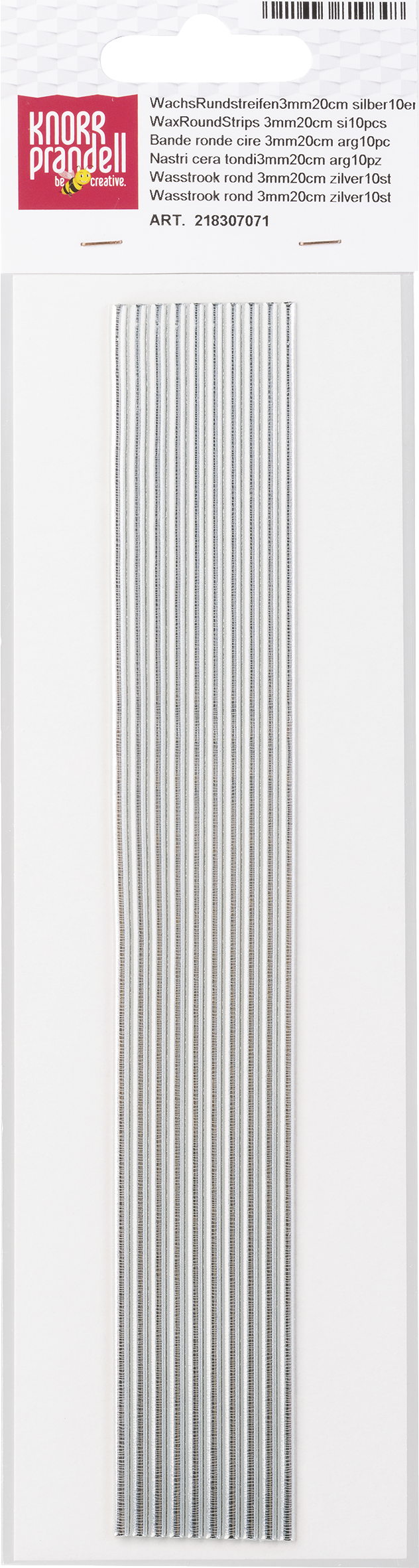 Wachsstreifen 200mm Ø 3 mm glänzend 8 Stück/ Packung Wachsstreifen 200mm Ø 3 mm glänzend 8 Stück/ Packung