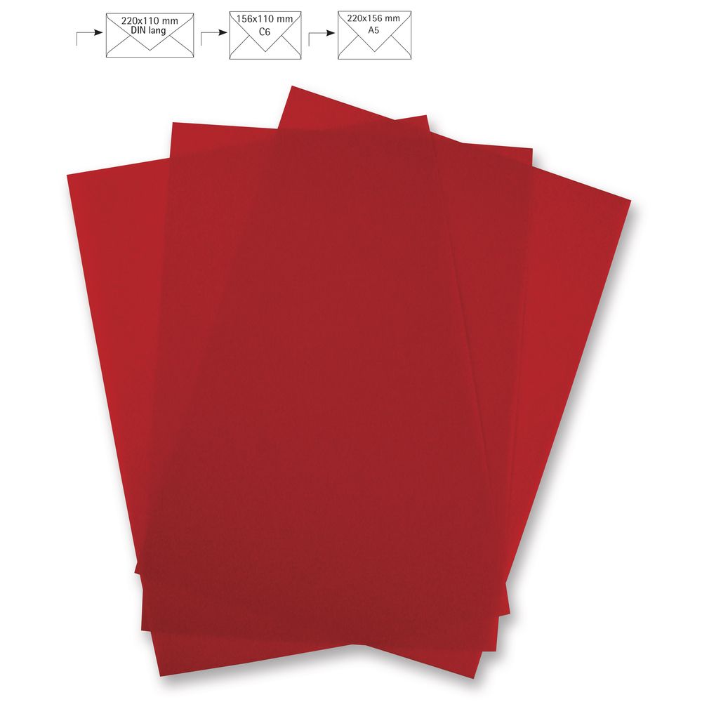 Transparentpapier rot, A4