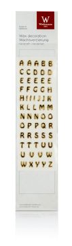 Wachsbuchstaben Großbuchstaben gold 8mm 61 Buchstaben A-Z Wachsbuchstaben Großbuchstaben gold 8mm 61 Buchstaben A-Z