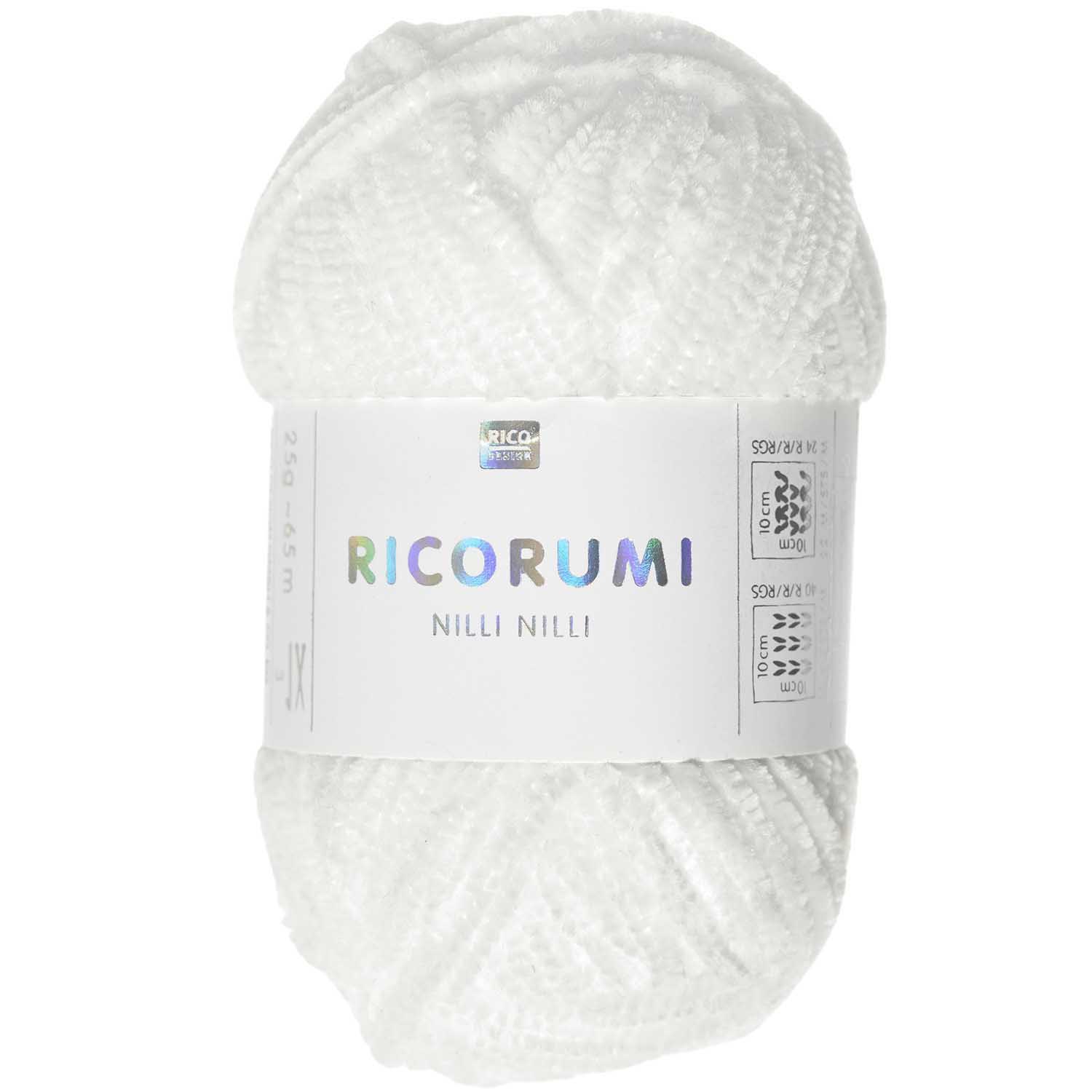 Ricorumi Nilli Nilli WEISS 100 % PES 25g / 65m Ricorumi Nilli Nilli WEISS 100 % PES 25g / 65m