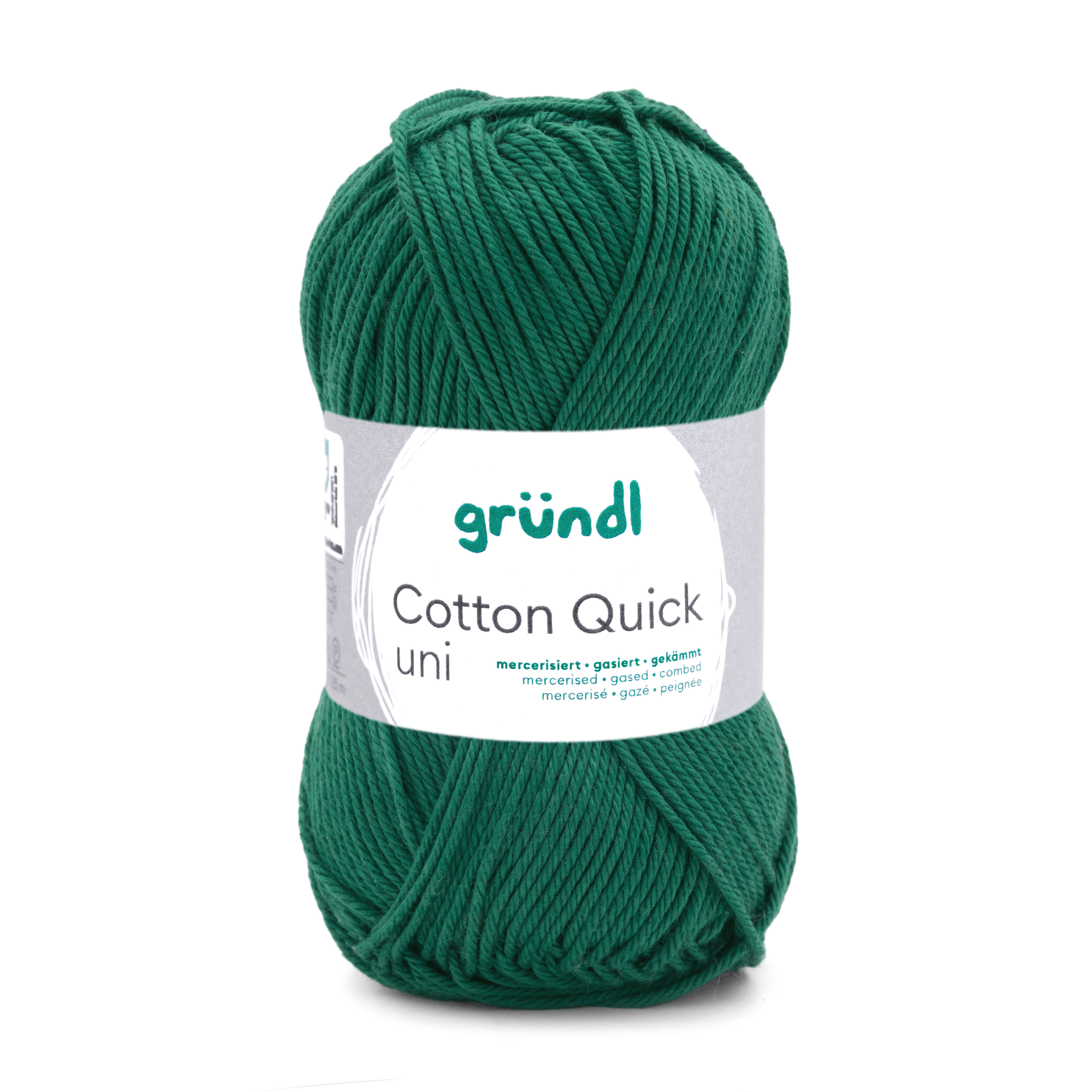 Cotton Quick Uni TANNENGRÜN 100 % Baumwolle mercerisiert gasiert gekämmt 50g/125m Cotton Quick Uni TANNENGRÜN 100 % Baumwolle mercerisiert gasiert gekämmt 50g/125m