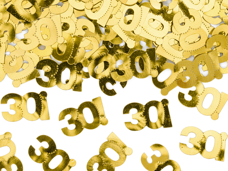 30th Birthday Konfetti gold 2x1cm 15g 