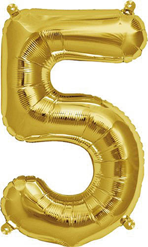 Foil Balloons Folienballone Alphabet ABC Buchstaben Zahlen gold 14"