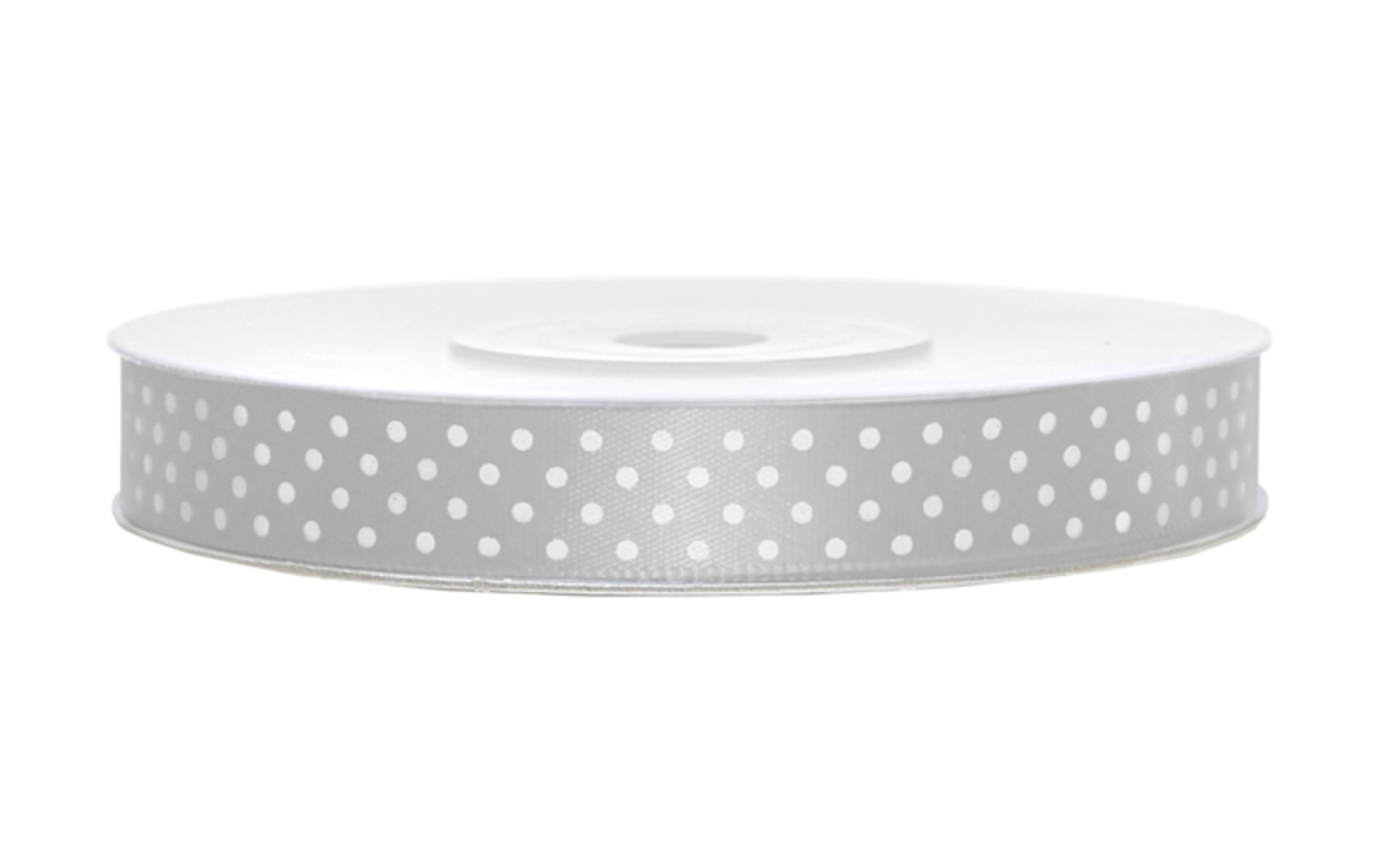 Satinband mit Punkten 12mm 25m Satin Ribbon 