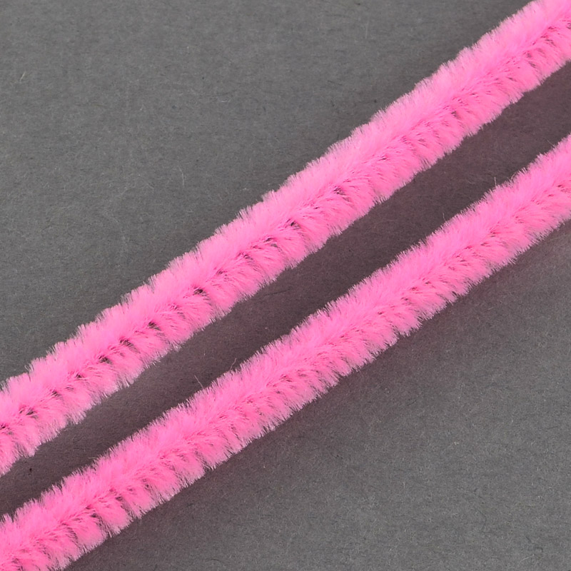 Chenille- Pfeifenputzer Schweinchenrosa 6mm 30cm Großpackung 100 Stück