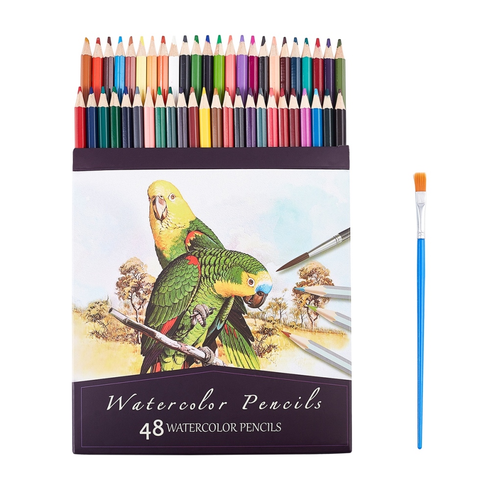 Watercolor Pencils 48 Stück wasservermalbare Farbstifte Aquarell-Buntstifte 