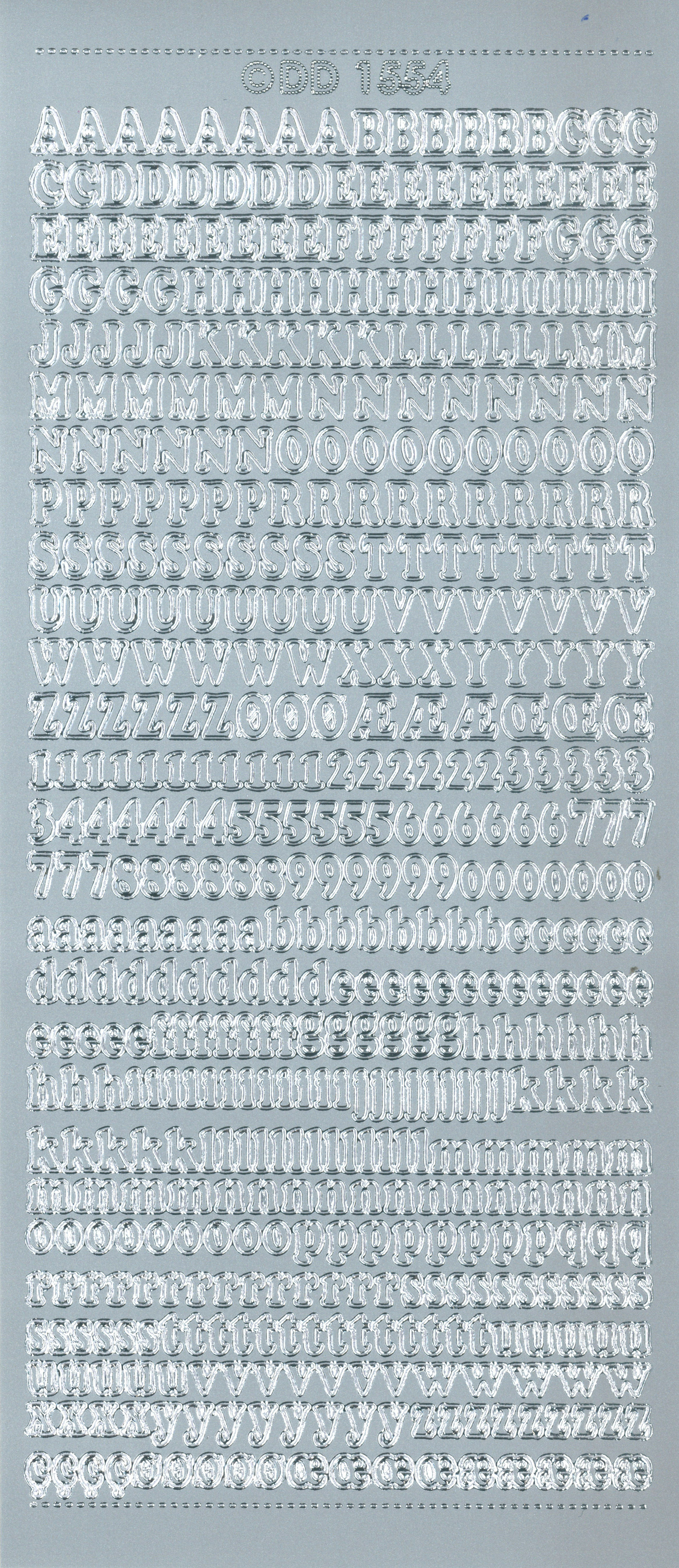 Shiny Outline Stickers Buchstaben und Zahlen 1 Bogen 23x10cm Shiny Outline Stickers Buchstaben und Zahlen 1 Bogen 23x10cm
