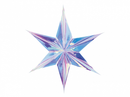 Folienstern hologramm 40cm, irisierend Dekorations Stern 