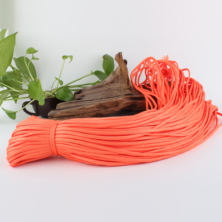 Paracord Kordel UNI SIGNALROT einfärbig 4mm 6,4m/ Bund 